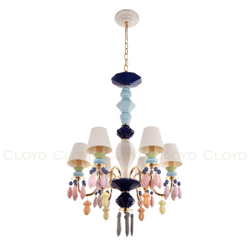 Люстра Cloyd LOTTIE-A C6 / Ø56 см- цветная керамика - золото (арт.11043)