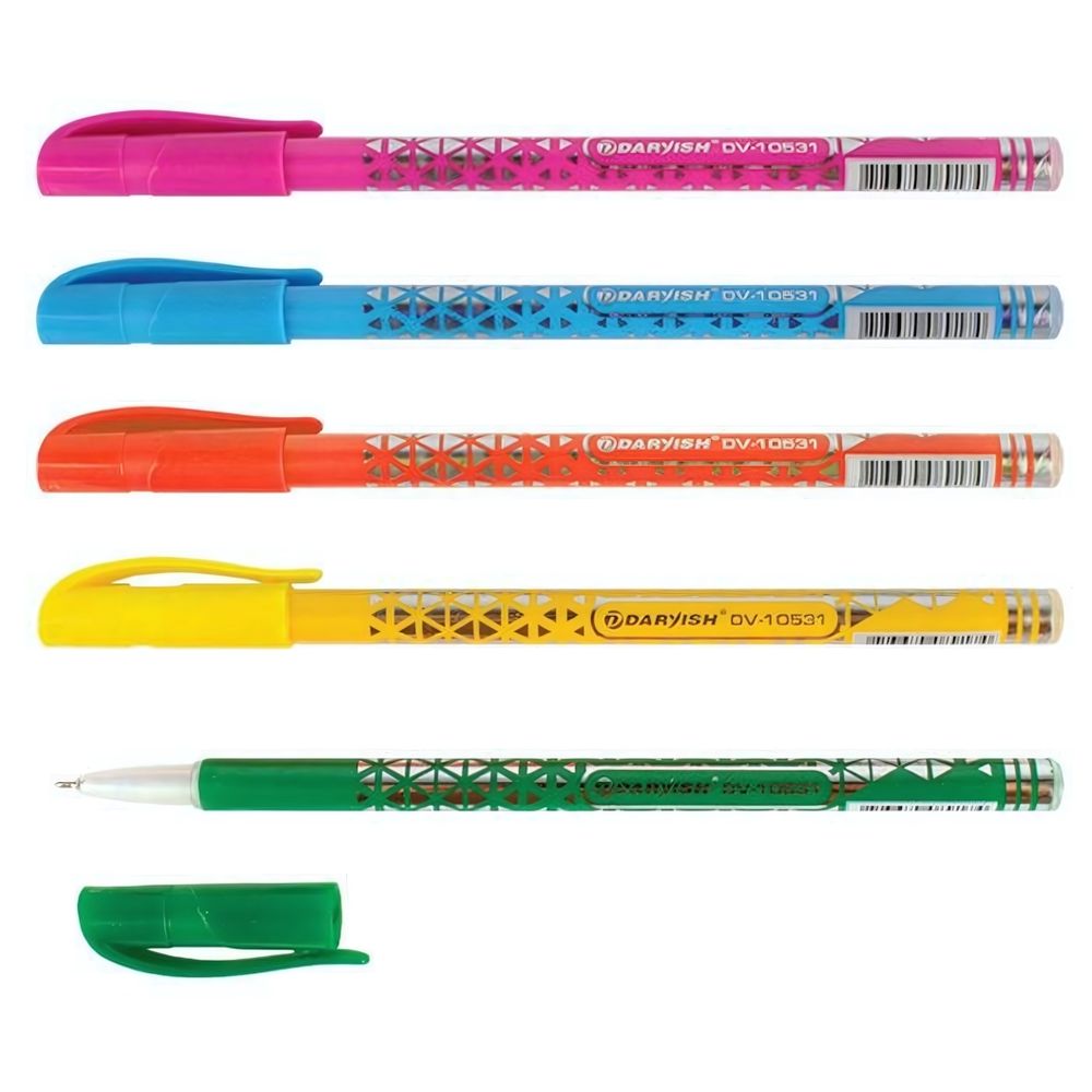 Ручка шарик. масл. синяя, корпус цветной (Darvish)