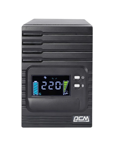PowerCom Smart King Pro+ SPT-1500-II LCD ИБП (Line-Interactive, 1500VA/1200W, Tower, 8xC13 с резервным питанием, USB, SNMPslot) (1152565)