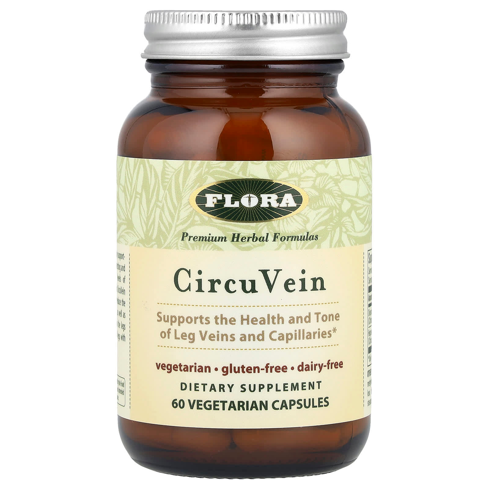 Flora, CircuVein, 60 вегетарианских капсул