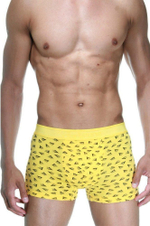 Желтые трусы-боксеры с принтом в виде треугольников (Размер: L) (Цвет: желтый)