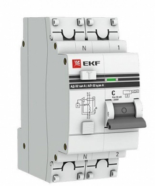 Авт. дифф. АД-32 10А/30мА 4,5кА EKF