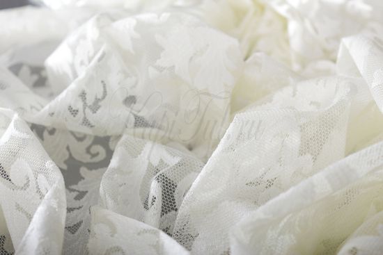 Штора Тирол-2 (кремовый жаккард ришелье)