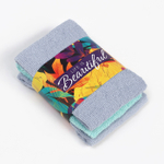 Набор махровых полотенец Life is beautiful 30×30 см - 3 шт., 100% хлопок 340 г/м²