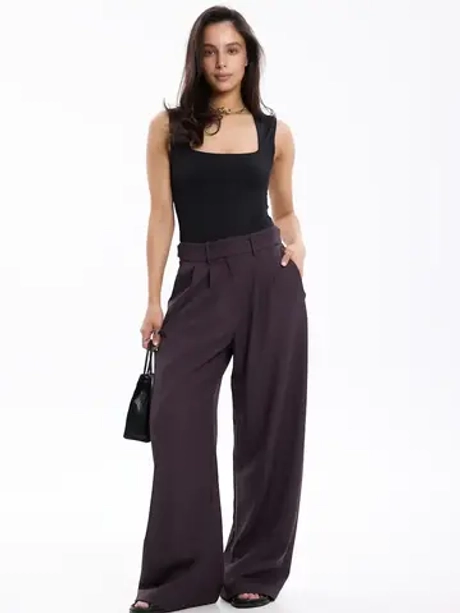 Брюки классические палаццо с защипами