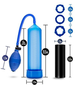 Набор для мужчин Blush Novelties Go Big – помпа 20 см, 5 предметов