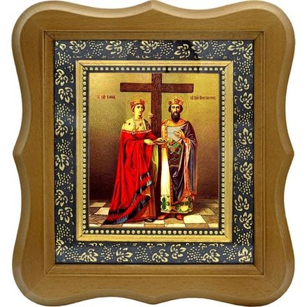 Елена и Константин Святые равноапостольные. Икона на холсте.