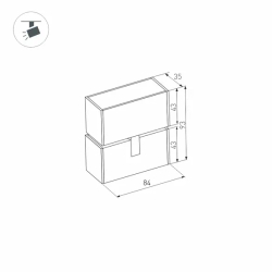 Светильник MAG-LASER-FOLD-45-S84-3W Day4000 (WH, 15 deg, 24V) (Arlight, IP20 Металл, 5 лет) 027626