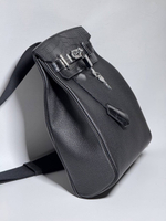 Нагрудная сумка-слинг Hermes со вставками из кожи крокодила