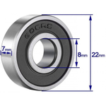 Подшипник 608 RS (8х22х7)