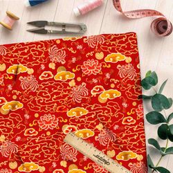 Ткань барби японский мотив