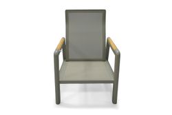 "Бари" кресло, каркас алюминий, цвет светло-серый