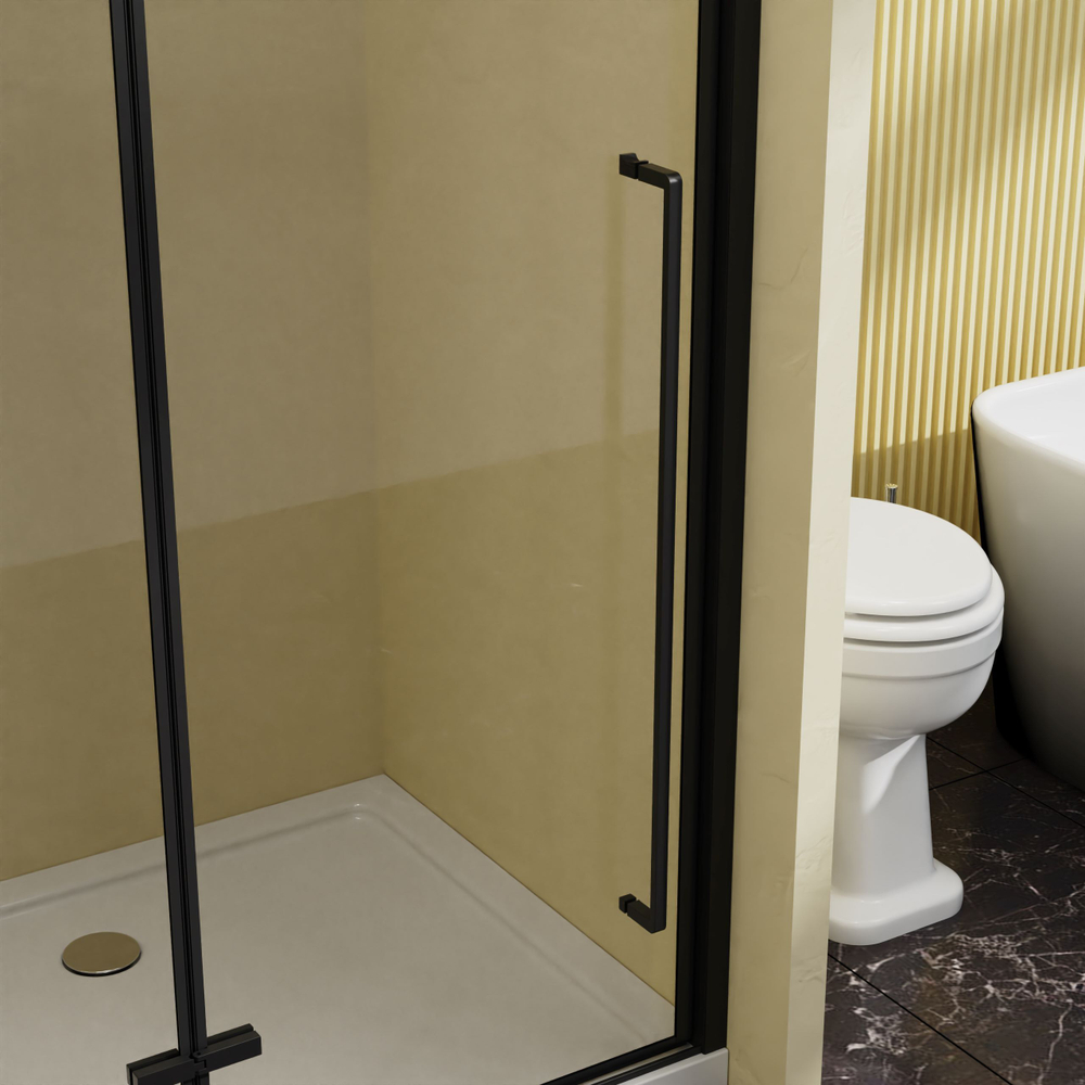 Душевая дверь Slim-N VDPH-5SN100CLB, 1000, черный, стекло прозрачное