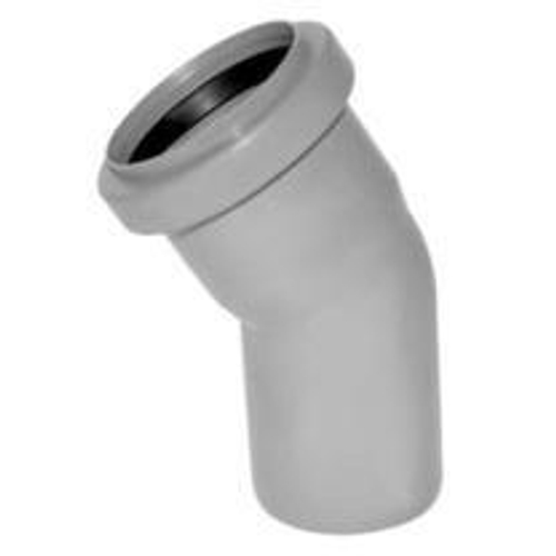 ПВХ Отвод  Ф50х15(20)*  (100/10шт)