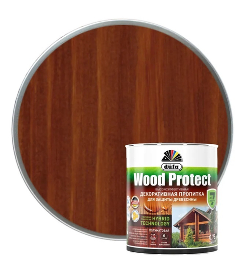 Антисептик Dufa Wood Protect махагон 0,75 л