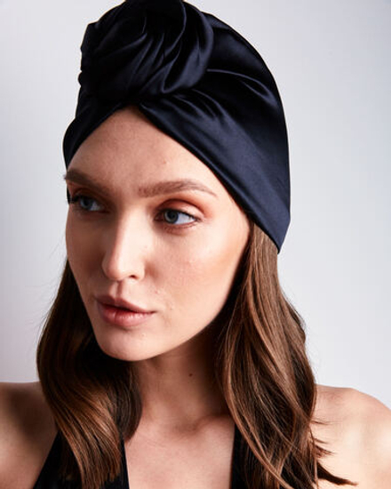 Шелковая чалма с декором в форме цветка