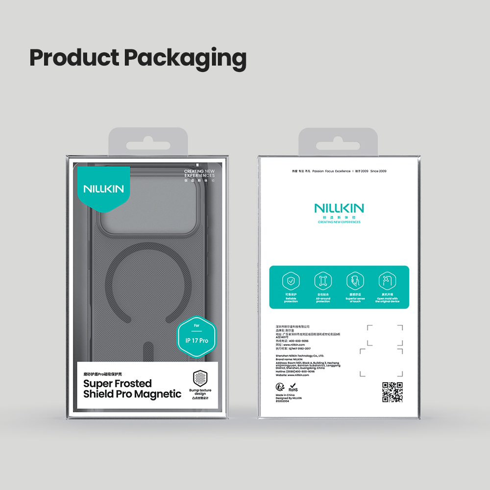 Чехол тонированный c MagSafe для iPhone 17 Pro, серия Super Frosted Shield Pro Magnetic (Clear version) от Nillkin