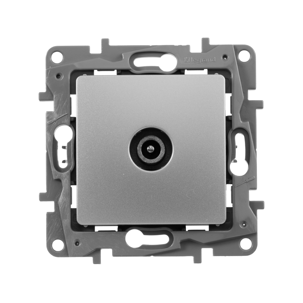 Розетка TV (телевизионная) проходная - алюминий ETIKA Legrand