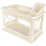 Сушилка для посуды Plast Team с поддоном 2-х ярусная 490х325 мм молочный туман