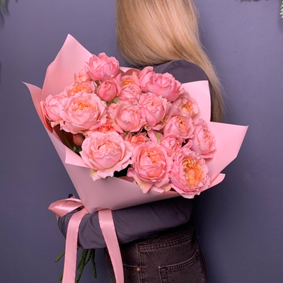 Букет "Джерси" кустовая пионовидная роза