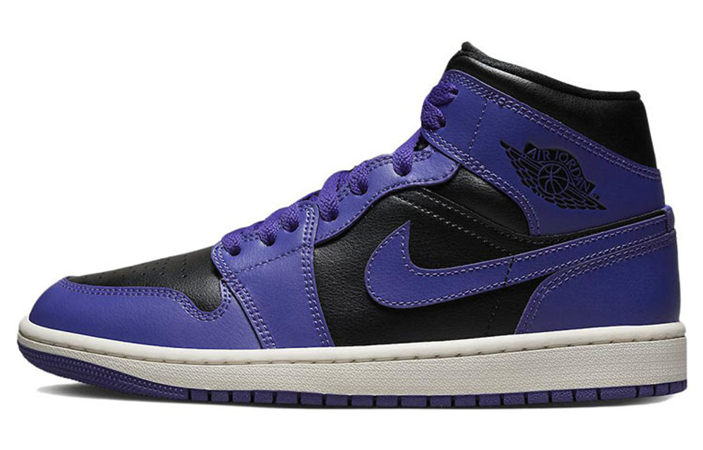 Кроссовки Jordan Air Jordan 1 Mid "Purple Black" (Женская размерная сетка)