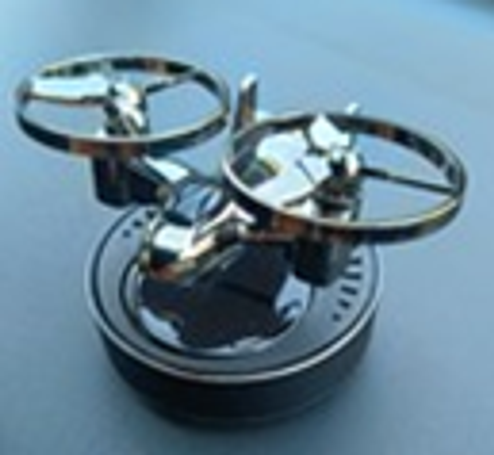 Ароматизатор-игрушка -на торпеду- Вертолет - солн батар (жидк)- YC-127BL черный