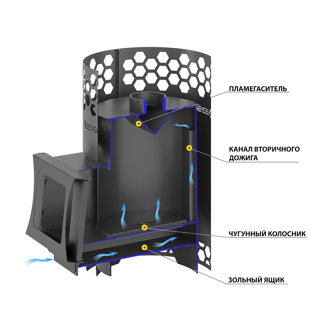 Печь для бани Везувий "Чёрная Пчёлка"