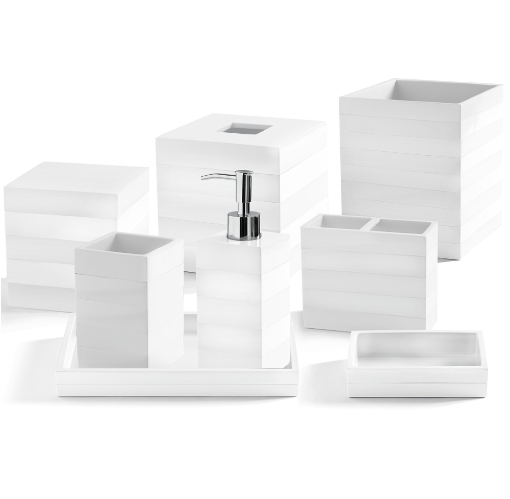 Стакан для зубных щеток Kassatex Cabana White