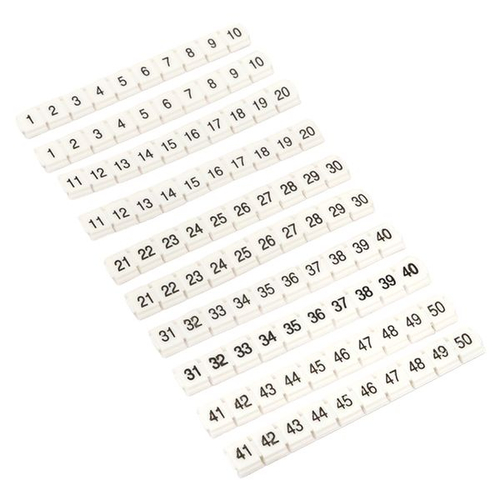 Маркеры для ST/Push-in 2,5 с нумерацией 1-50 для крепления сбоку (100 шт.) EKF