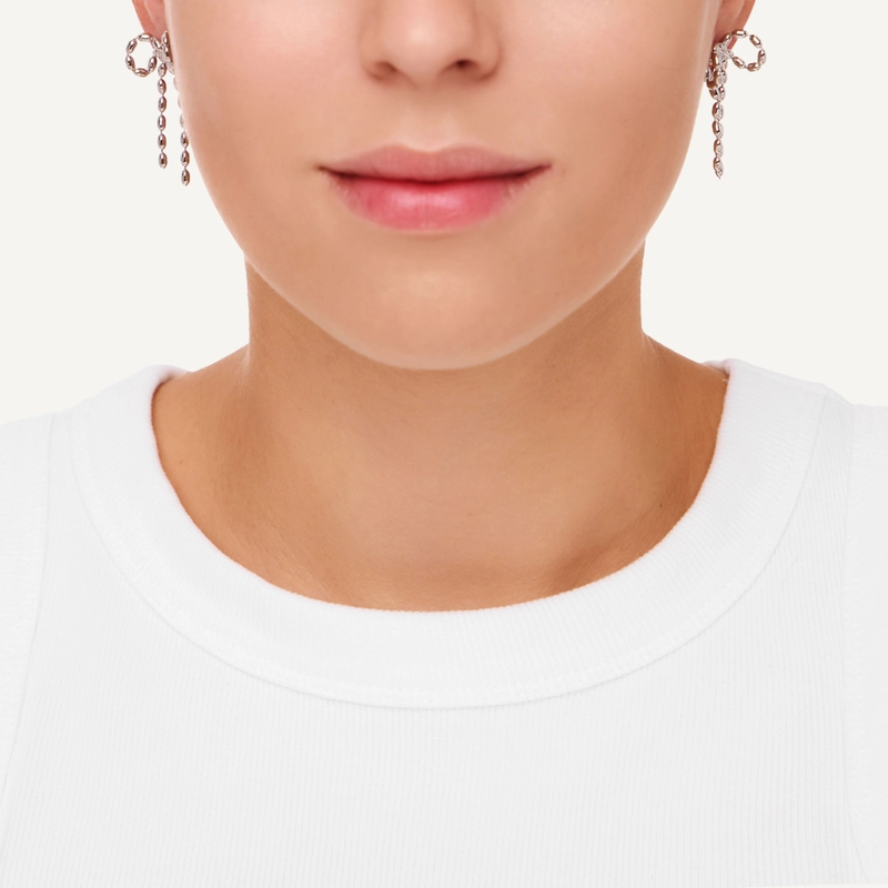 Серьги Сшитые Бантики – Серебро