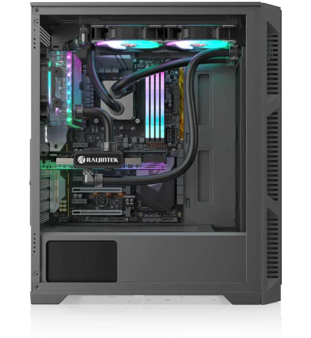 Корпус RAIJINTEK ARCADIA III, Midi-Tower, ATX, Mini-ITX, Micro-ATX , 1х120 мм, Front Panel 1x USB 3.0, 2хUSB2.0,TG,Black