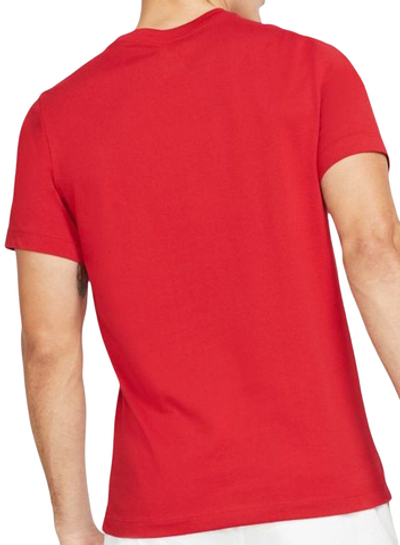 Футболка мужская теннисная Nike Court Tee Tennis GFX - gym red/white