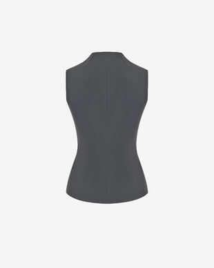 Топ на крючках из костюмной ткани