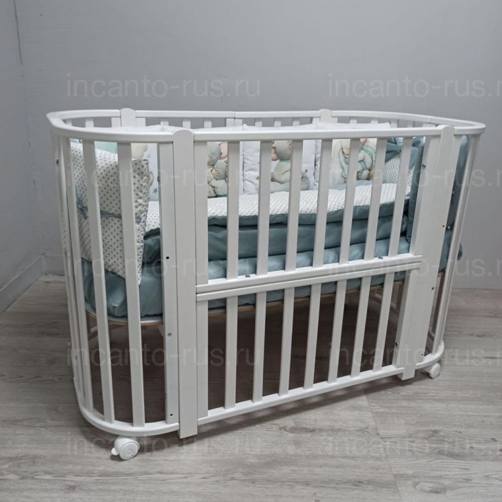 Кроватка детская Incanto Nuvola Exclusive 5 в 1 цвет белый/белый