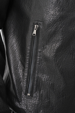 KHIMEONE Мужская кожаная куртка бомбер с капюшоном