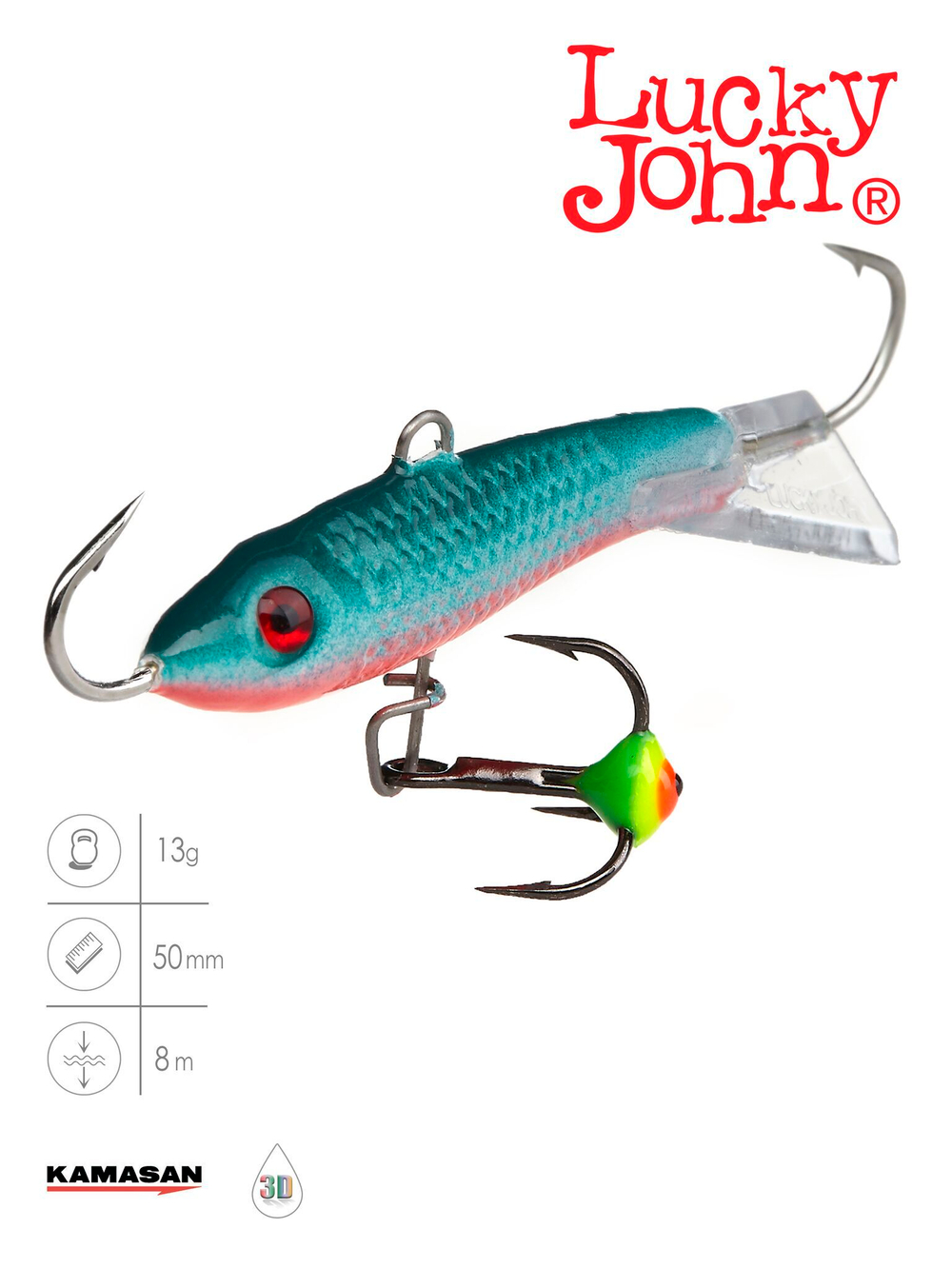 Балансир Lucky John CLASSIC 5 с тр. 50мм/54 блистер