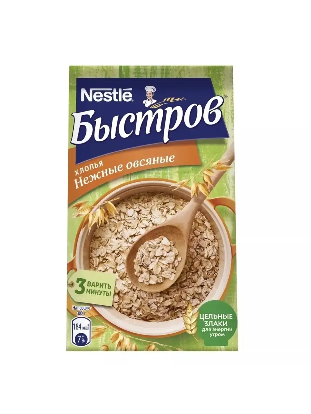 Хлопья овсяные Нежные варимые в мягк. упак, 350 г х 3 штуки