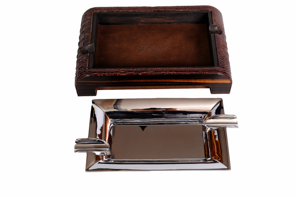Пепельница для сигар Gentili Croco brown