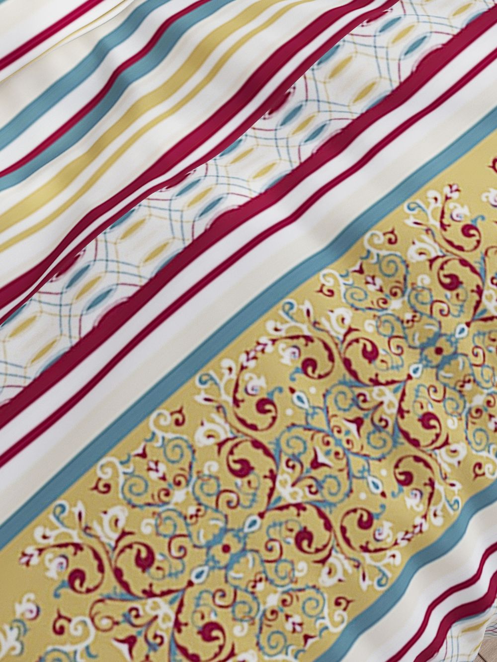 Простынь на резинке перкаль Сказка "Узорная графика" 160x200 см