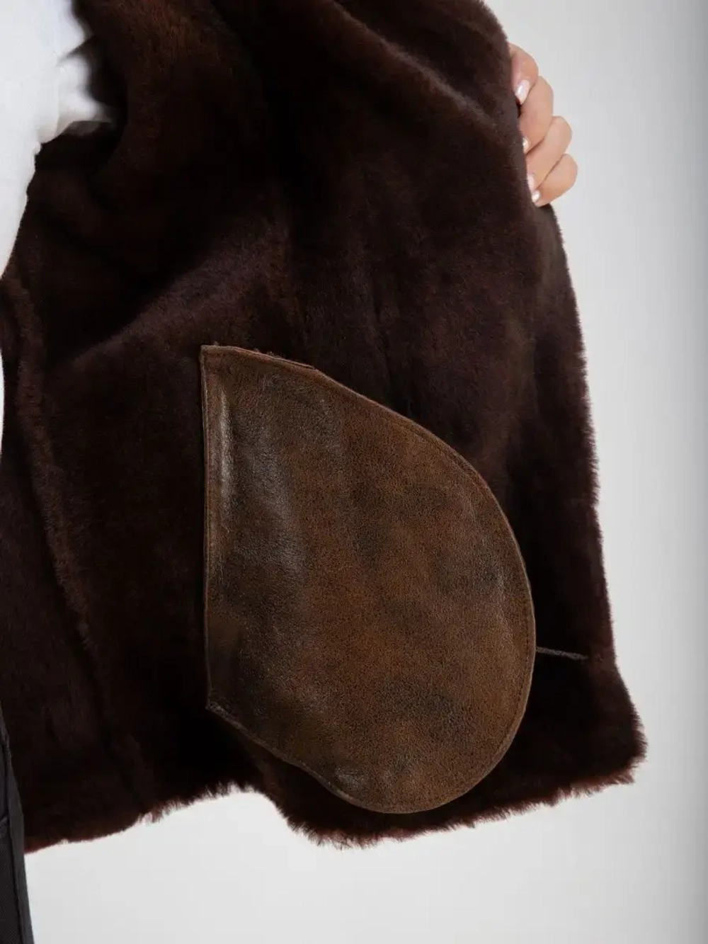 Дубленка авиатор натуральная короткая Турция