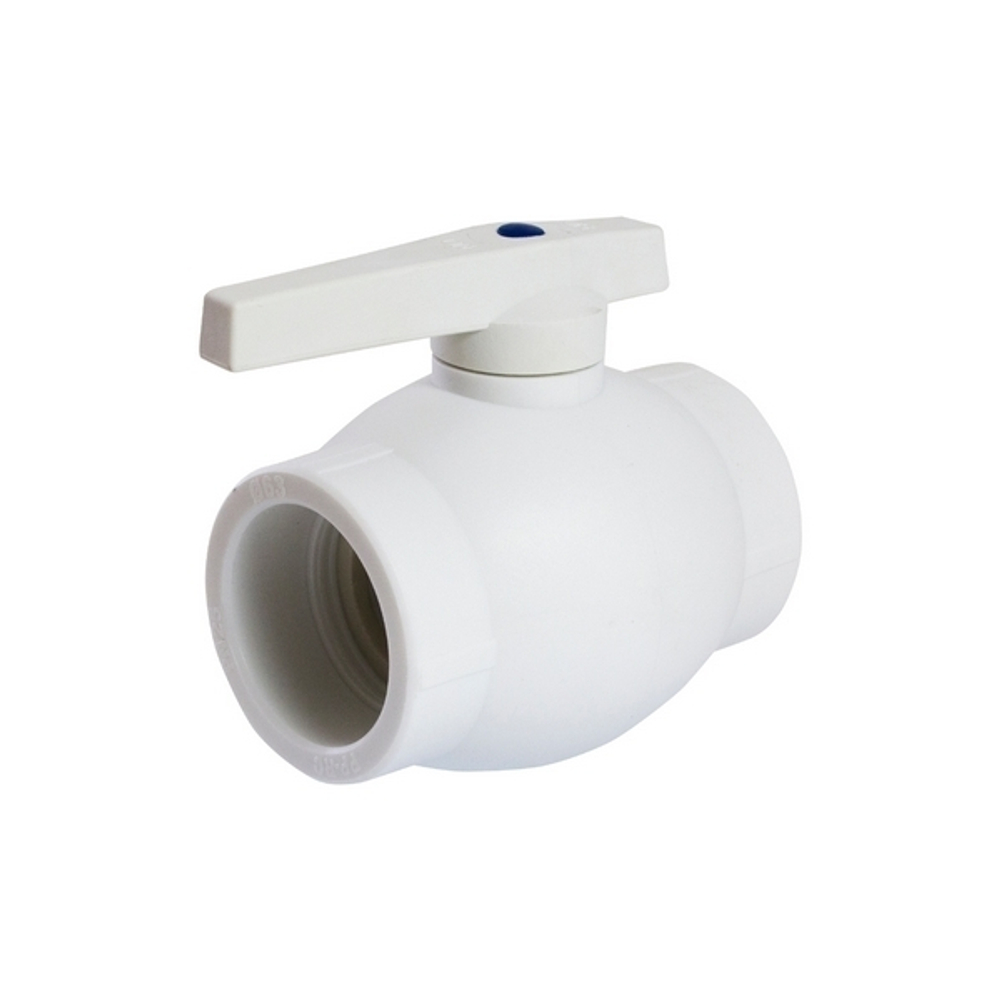 Кран шар 63 ручка PP-R EVER® plast БЕЛЫЙ (Россия)