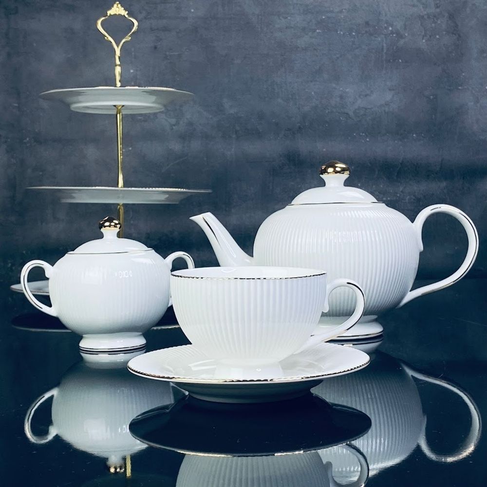 Lenardi 102-082 Чайный сервиз 16пр. 230 мл MOON в под.уп.(х4)Фарфор