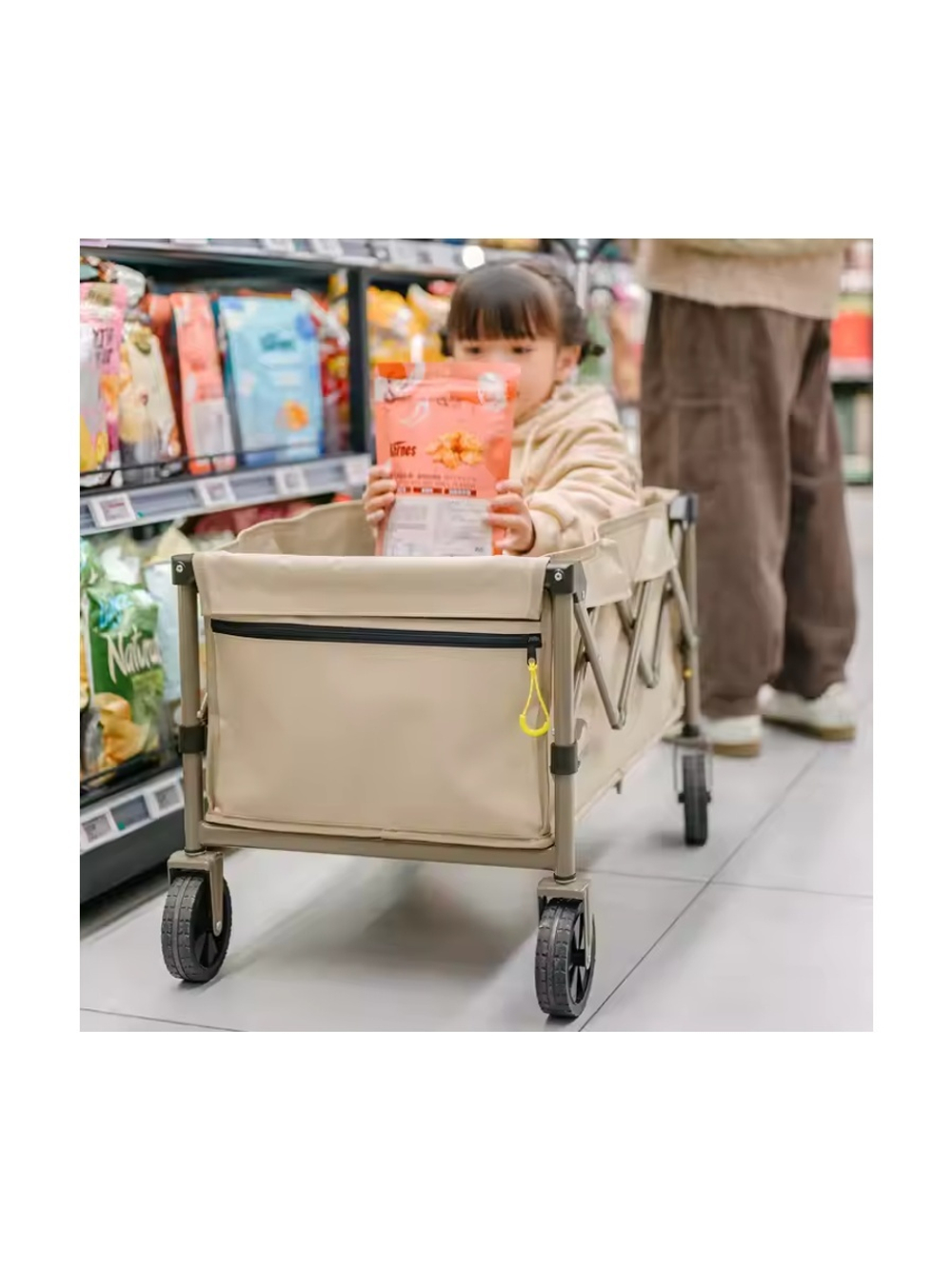 Тележка туристическая Naturehike Light 80х43х70/94 см, 110 л, коричневая