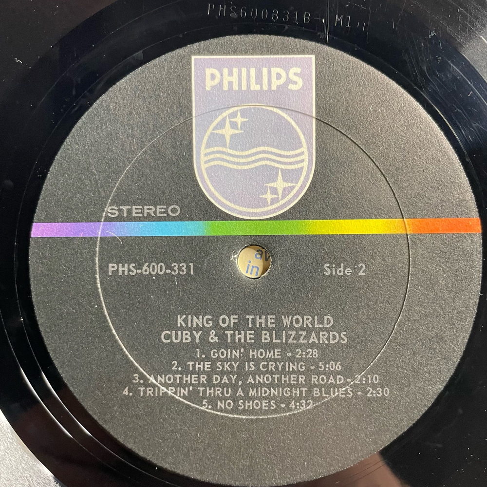 Винтажная виниловая пластинка LP Cuby and The Blizzards King Of The World (США 1970)