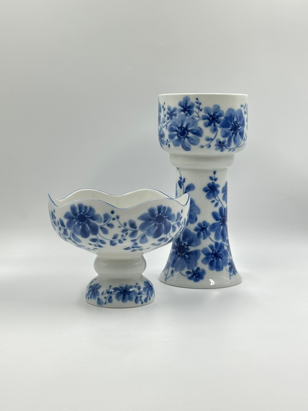 Ваза с синими цветами Wallendorf