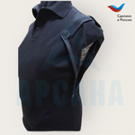 Футболка поло ортопедическая с коротким рукавом. Ткань Трикотаж. Цвет Черный. Размер L (48-50)