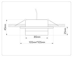 Ambrella Светильник встраиваемый со сменной лампой GX53 GX53 Acrylic tech TN52421