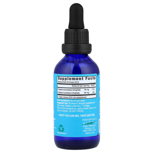 Eidon Ionic Minerals, Фосфор, жидкий концентрат, 60 мл (2 унции)