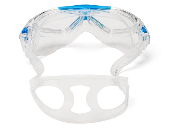Очки для плавания детские Fluyd Freedom JR прозрачный силикон/синяя рамка