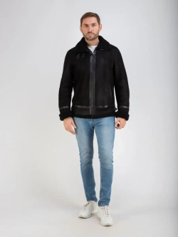 Дубленка мужская натуральная авиатор зимняя Турция